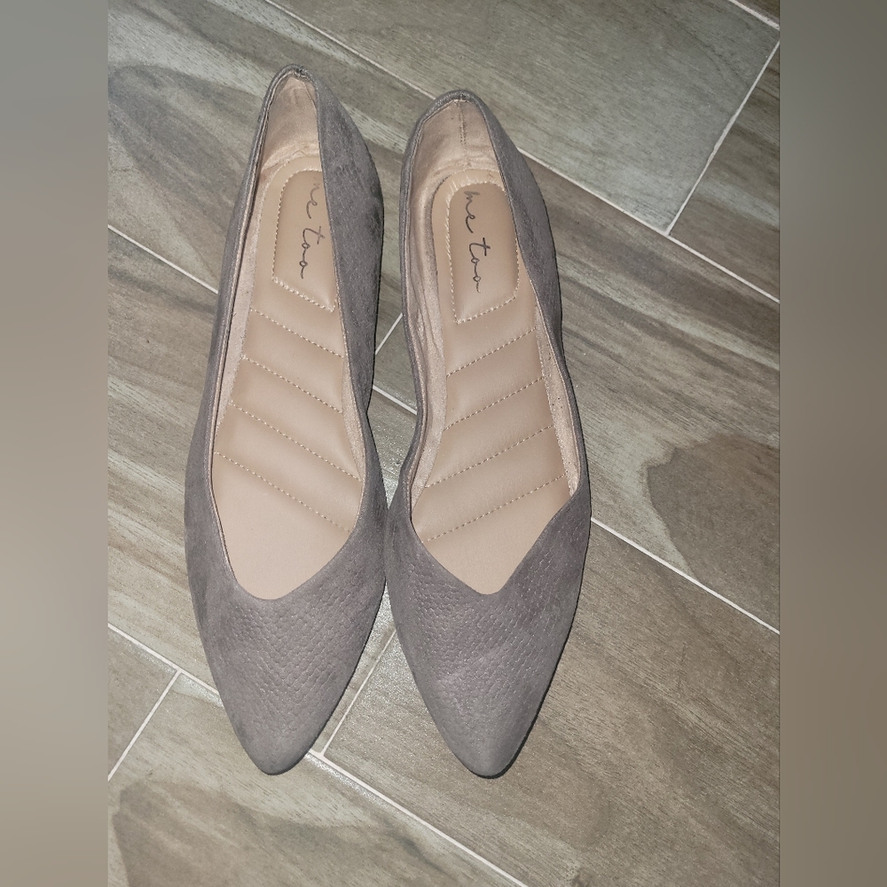 Size 9 Taupe Flats. Me Too Brand